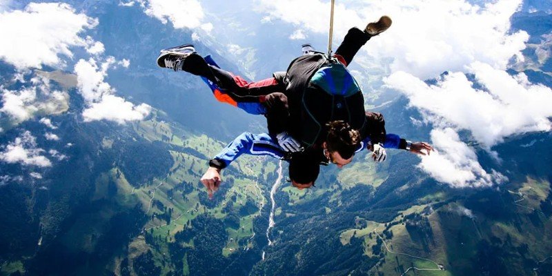 Skydiving in Interlaken Switzerland.