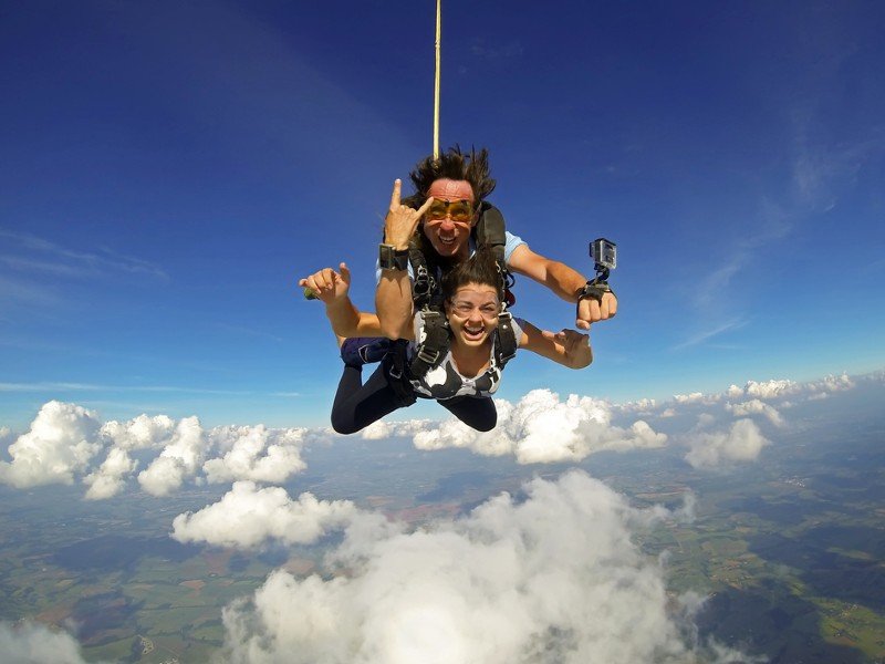 One of the best skydiving places in India is Mysore.