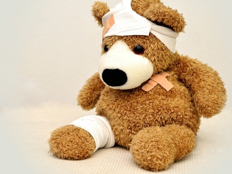 hurt teddy bear